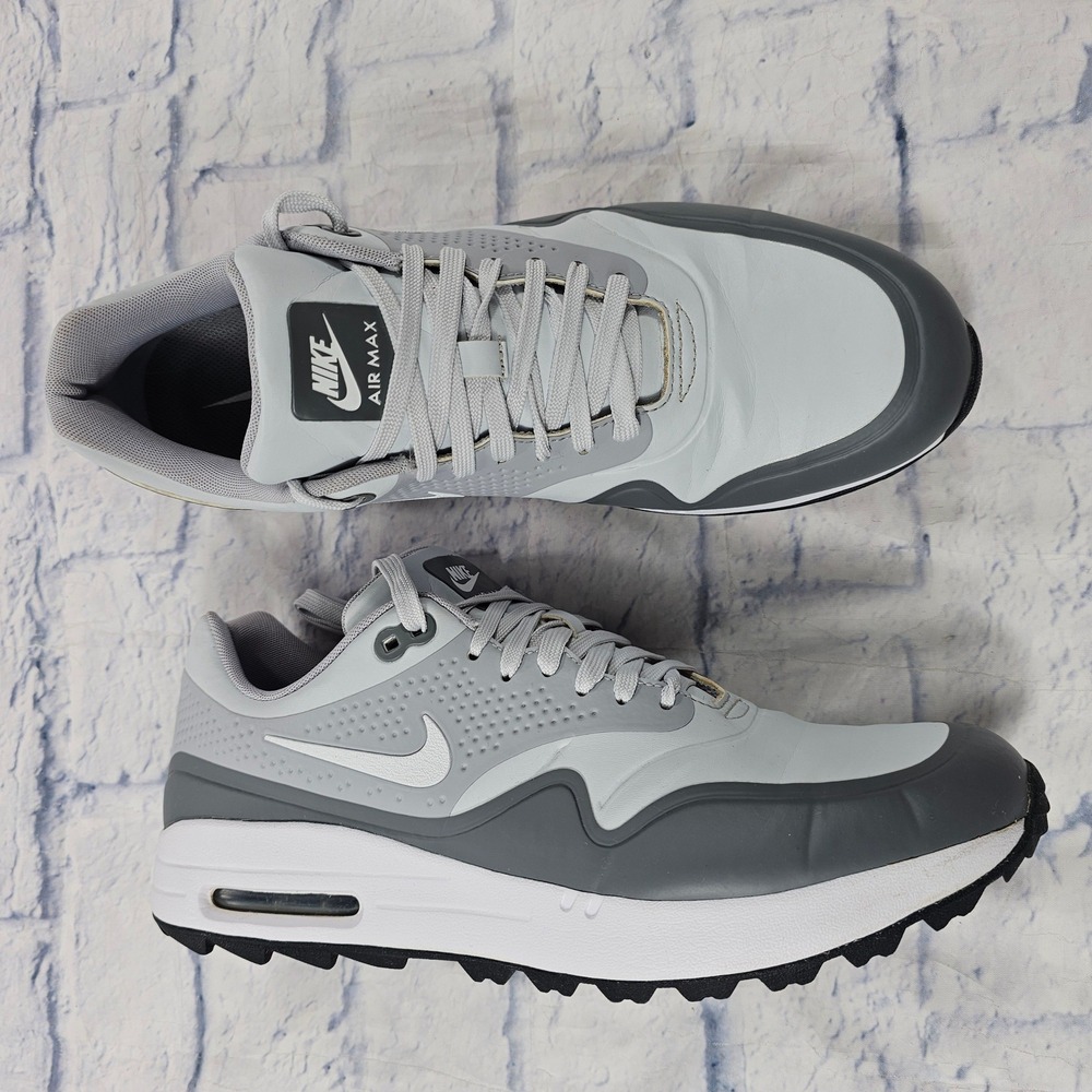 Nike Air Max 1 G Golf Shoes Men 11 Grey White Black Spikeless Sneaker AQ0863-002